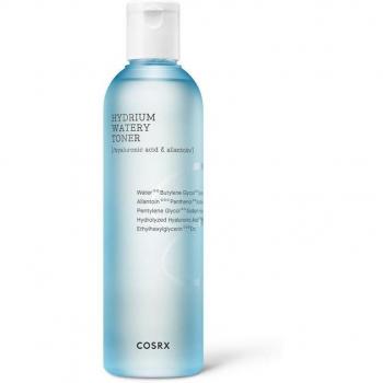 COSRX Hydrium Watery Toner 150ml - Hydrating toner, contains vitamin B5 and propolis extract, lightweight watery texture, suitable for all skin types, enhances moisture retention, improves skin texture and radiance