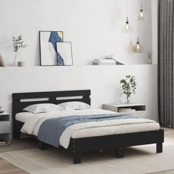 Cabecero de cama negro de 120x200 cm en madera multicapa