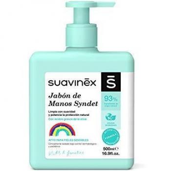 Suavinex, Jabón de Manos Syndet Niños y Familia. Apto Para Pieles Sensibles. Con 93% de Ingredientes de Origen Natural, 500ml.