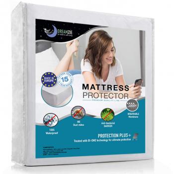 Dreamzie Protector Colchon Impermeable 80x200 - Cubre Colchon - Protector Funda Colchon Impermeable - Protector para Colchón Impermeable Cama 80x200