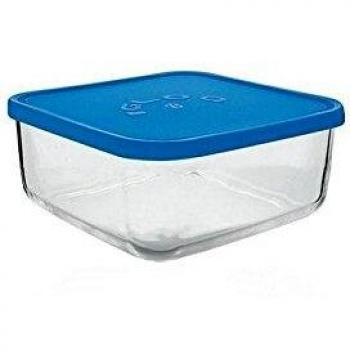 Pagliaroli - Tarro igloo quadro azul con tapa, borgnovo, igloo-, 18,5cm.
