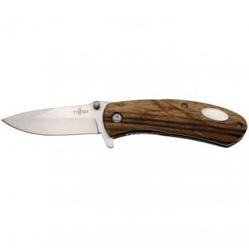 Navaja Third H0814J con mango de madera y hoja de acero inoxidable 420 de 8.6 cm