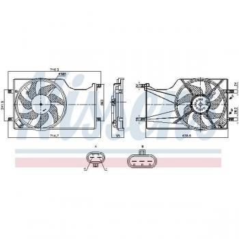 Soplador de ventilador de motor NISSENS 850098, tipo: Soplador/ventilador, características: diseñado para proporcionar una excelente circulación de aire en el sistema de refrigeración del motor, compatible con múltiples modelos de vehículos