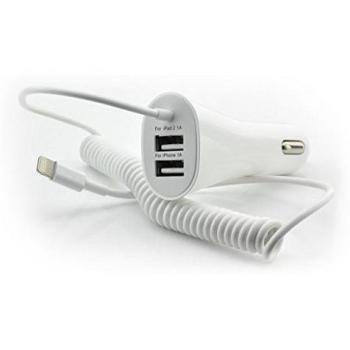 Auto coche Lightning de 8 pin espiral Cable de carga para Apple iPhone 5/6/6s con ZUS. USB hembra para teléfono móvil, tablet, smartphone o navegador