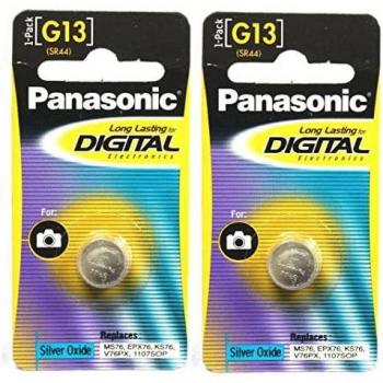 Panasonic LR44 Alkaline Coin Cell Battery