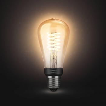 Philips Hue White Filament ST64 E27 7W LED Smart Bulb, 2100K