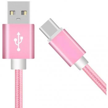Cable Samsung s8 cable USB tipo C 3m cable cargador Samsung galaxy S8 3m cable cargador Samsung galaxy S8 3m de Nylon trenzado alta calidad cable cargador type c 3 metros cable Samsung S8 rosa