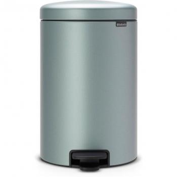 Brabantia Newicon 114120 - Cubo de basura con pedal, 20 l, acero, color menta metalizado