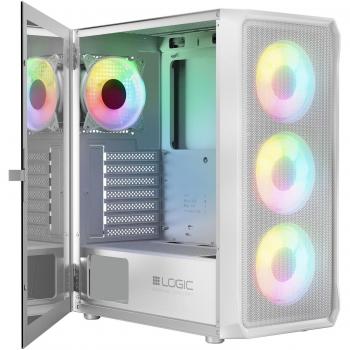 Caja Semitorre ATX Logic PORTOS ARGB Blanco