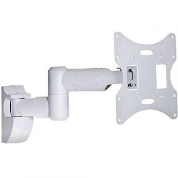 ProperAV Brazo oscilante inclinable y Giratorio 23-43 Pulgadas hasta 30 kg Soporte de TV - Blanco