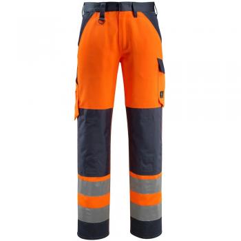 Pantalones de Trabajo Hi-Vis Naranja y Azul Marino Mascot Maitland 82C56 (L32W40.5)
