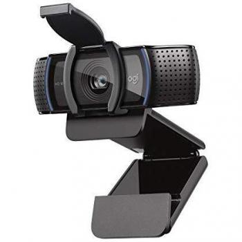 Logitech C920S HD Pro Webcam, Full HD 1080p/30fps Video Calling, Clear Stereo Audio, HD Light Correction, Privacy Shutter, Works with Skype, Zoom, FaceTime, Hangouts, PC/Mac/Laptop/Tablet/XBox - Black