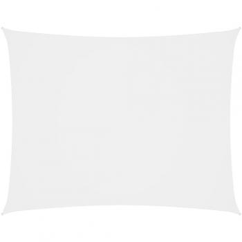 Toldo de vela rectangular tela Oxford blanco 6x7 m