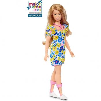 Barbie Fashionista Doll - Floral Dress with Down Syndrome (Doll #208)