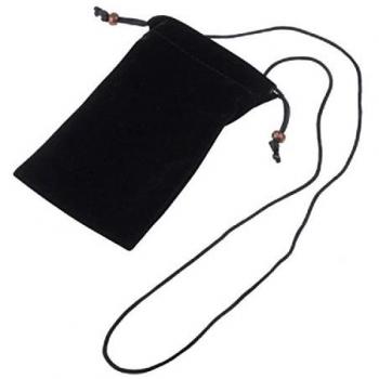 Funda de Tela Suave con Colgante de Cuello y Cierre por Lazo para OTHO OT182 DIAMOND (2020) - Negra