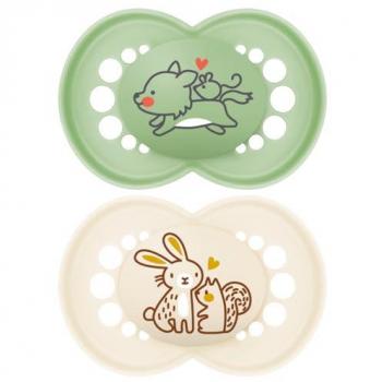 Lote de 2 Chupetes Original Nature +18 Meses - Silicona - Colores Aleatorios - MAM