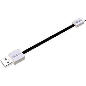 Cabo USB 2.0 A a Micro-B 0.15 m Negro, altamente flexible, conectores bañados en oro, certificado UL