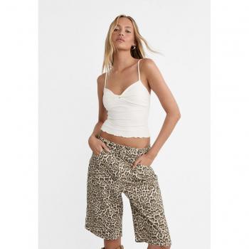 Ecru XL Strappy Top with Front Knot