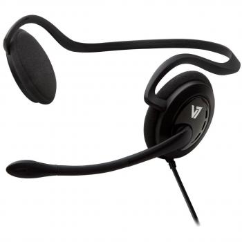 V7 HA411-2EP - Auriculares de contorno de cuello, negro