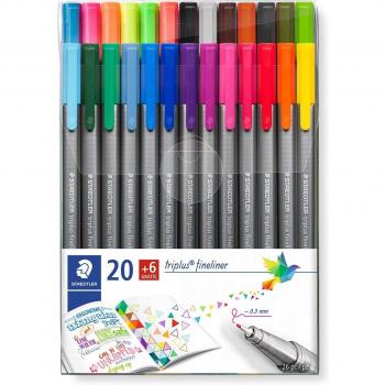 Staedtler Triplus Fineliner Set de 26 Rotuladores Multicolor