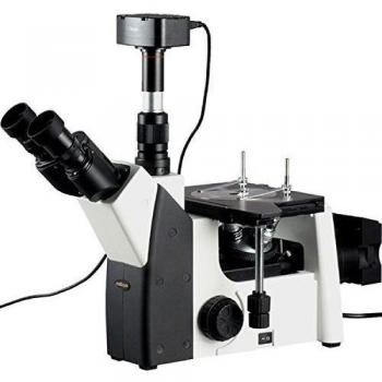 AmScope ME1200TB-10MA 50X-1000X Invertido Microscopio metal-rgico Plus 10MP C-mara de Windows y Mac Entonces X