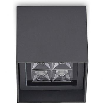 Plafón LED para exteriores Lindby Eveta, moderno, negro, hecho de aluminio, 1 llama
