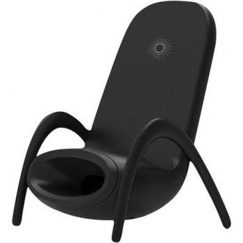 Cargador Inalámbrico por Inducción QI 15W Carga Rápida Diseño Silla Negro