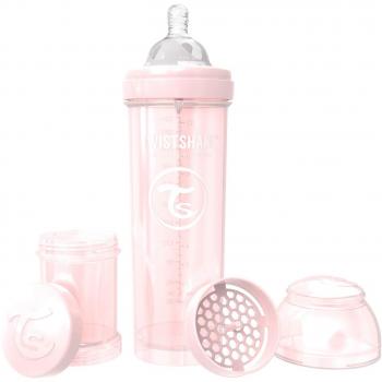 Twistshake 78386 - Biberón anti cólico, unisex, color perla rosa