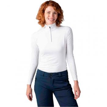 Forro polar de mujer Rossignol Classique 1/2 Zip - XL, color blanco neutro