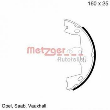 Juego de zapatas de frenos METZGER MG 347 para freno de estacionamiento, compatible con OPEL Astra, Vectra, Calibra, Omega, Senator, Monza, ADMIRAL y DIPLOMAT
