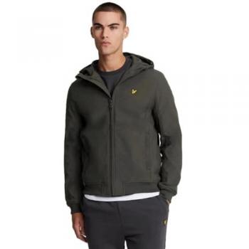 Lyle & Scott Men's Fleece Back Softshell Jacket - Versatile Lightweight Outerwear in Grey and Black