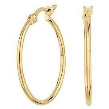Itemporality Pendientes City, de plata chapado en oro amarillo con tuvo redondo SEA-200-156-03
