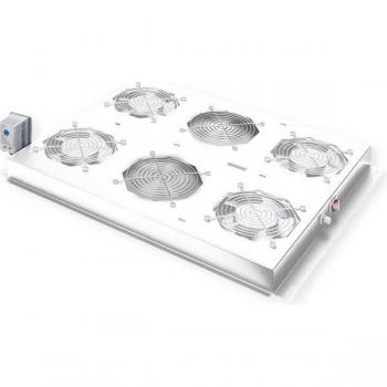 Unidad de ventilación de techo Roline 19 con 4 ventiladores y termostato, color gris
