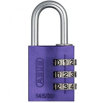 Abus 145/30_Lila - Candado Aluminio combinacion 30mm 3 dígitos Lila