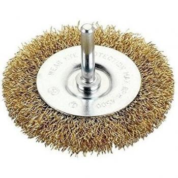 ALYCO 197635 197635-Cepillo cilindrico Ondulado 100 mm con vastago para Taladro