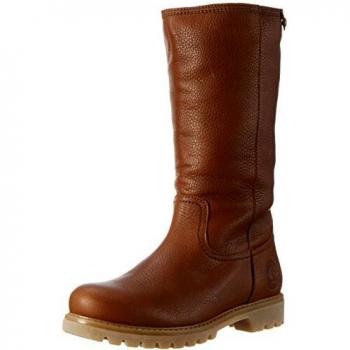 Panama Jack Women's Brown Leather Boots with Synthetic Fur Lining - Model Bambina B11, Size 39