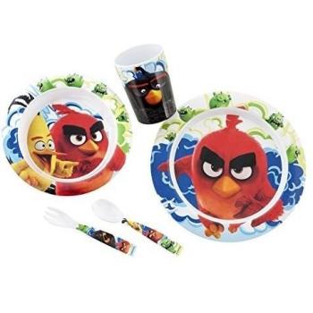 Lulabi Paquete 5 Piezas Baby Melamina Angry Birds, Multicolor, One Size, 5