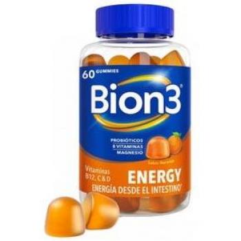 Bion3 Energy 60 Gominolas con Probióticos, Vitaminas y Magnesio para Obtener Energía desde el Intestino