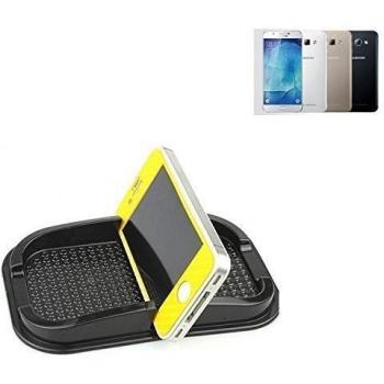 Montaje autoadhesivo de goma para el salpicadero / escritorio, adecuado para Samsung Galaxy A9, negro. Incl. Compartimento de almacenamiento para vasos, monedas, llaves, etc. titular salpicadero, titular Smartphone móvil titular de teléfono, taza, sopor