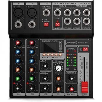 Audibax MG05 XU Mesa de Mezclas 5 Canales con Interfaz de Audio USB