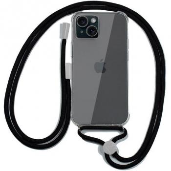 Funda para iPhone 15 con Cordón Transparente y Negro