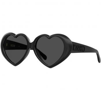 Moschino MOS128/S Black Extravagant Sunglasses for Women, 57mm