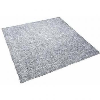 Alfombra Shaggy Moderna Gris Melange 200 x 200 cm Alta Pila Cuadrada