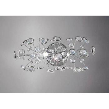 Aplique de pared Savanna con interruptor 2 luces cromo pulido / cristal