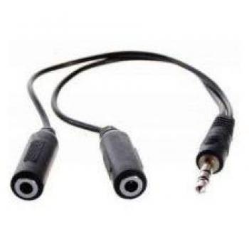 CABLE 3GO AUDIO JACK 3,5 M - 2XJACK 3,5 H 1.5M