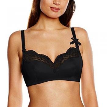 CACI Lollypop Sujetador, Negro, 80E para Mujer