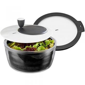 Escurridor de ensalada GEFU ROTARE 25 cm con tapa de conservación, set de 4 piezas