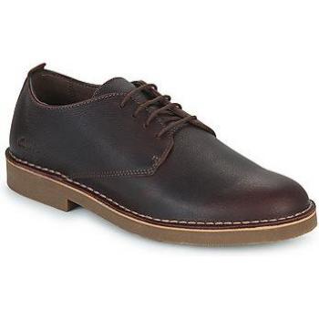 Clarks Dark Brown Leather Men's Derby Shoes - Desert London Evo Style