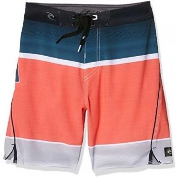 Rip Curl Mirage Aggrogame 18 B/S - Bañador para niño, color blanco / rojo, talla 14