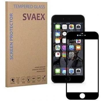 SVAEX iPhone 6 / 6S - Cubierta completa - Negro -Premium Protector de pantalla de vidrio templado - vidrio de dureza 9H - grosor de 0.3mm - transparencia de alta definición - bordes redondeados 3D - antigolpes - recubrimiento oleofóbico - tacto delicado